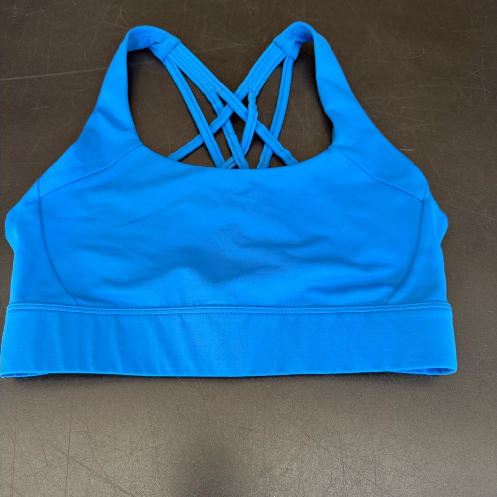 ZYIA Blue Sports Bra with Criss-Cross Straps
